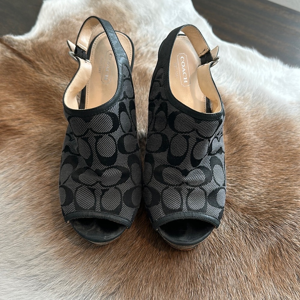 Coach “Janet” wedge. Preowned. Good used condition